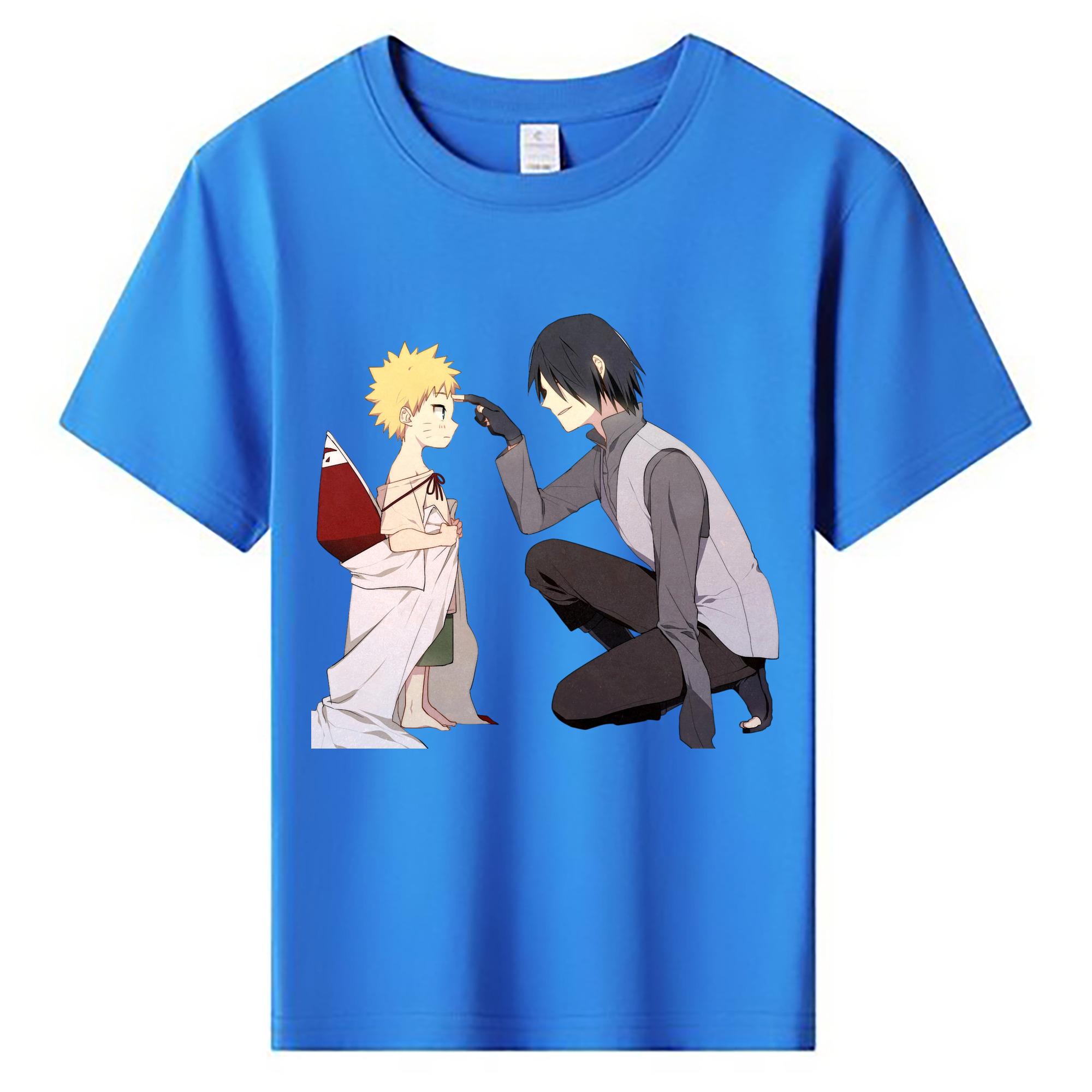 （画像用） NARUTO -ナルト- うちは サスケ Uchiha Sasuke 綿100％キッズTシャツ（フロントプリント）